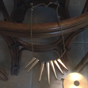 Gold toned spiked necklace